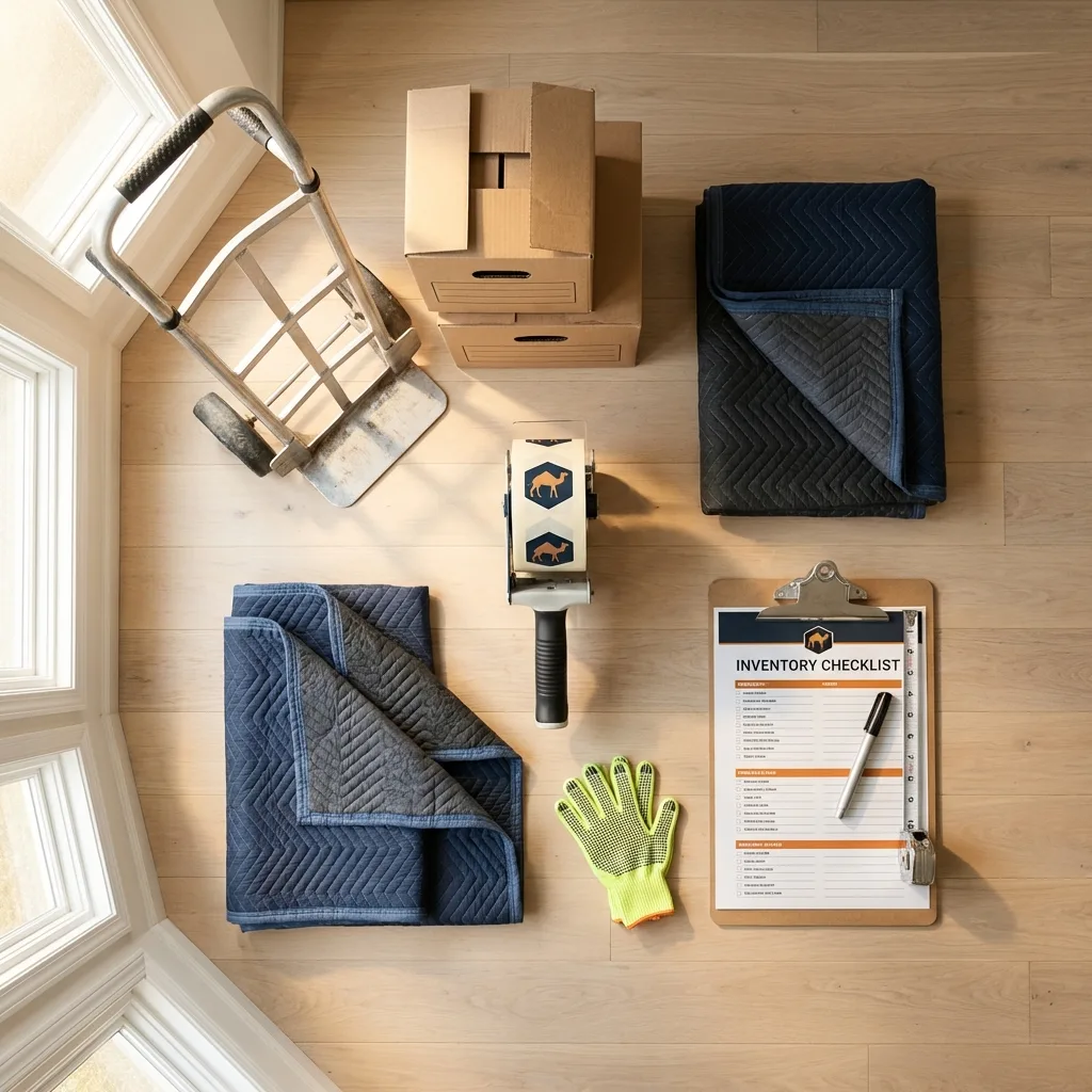 Professional moving supplies and packing materials layout for Plant City residential relocations