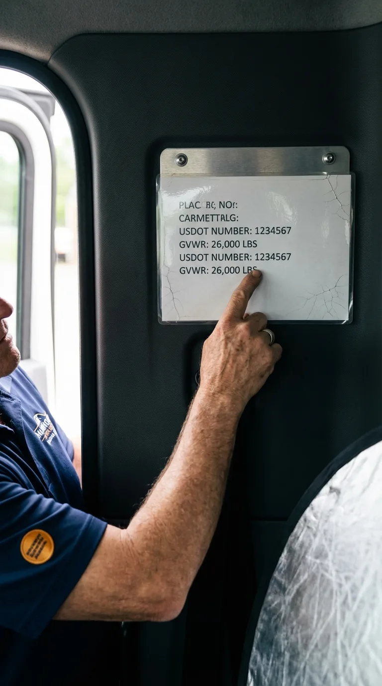 USDOT licensing placard verification in Plant City